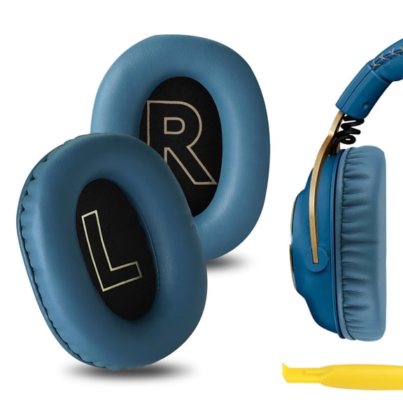 Geekria QuickFit Replacement Soft Headphone Ear Pads for Logitech GPro/ GProX/ GProX2/ GProXLeague of Legends Edition Gaming Headphones Ear Cushions, Repair Parts (Blue)