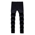 thumbnail image 3 of Auxamy Pantalones Mezclilla Strech De Agujero Para Hombre, 3 of 7