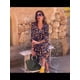 thumbnail image 5 of Vestido Midi con estampado Retro para mujer, prenda elegante de manga larga con cuello de pico, primavera y verano, 2024, 5 of 5