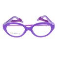 thumbnail image 2 of Toddler Size Unisex Oval Round Crush Proof Plastic Clip Arm Optical Frame Eye Glasses Lavender, 2 of 5