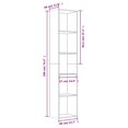 thumbnail image 4 of vidaXL Book Cabinet Grey Sonoma 40x30x189 cm Engineered Wood, 4 of 5