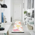 thumbnail image 4 of Yayeee Runner Rug for Bedroom 2'x6' Machine Washable Hallway Non Slip Mat, White Floral Orange, 4 of 8