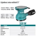 thumbnail image 4 of Lijadora Roto Orbital Industrial, Total, 5", 320 W azul, 4 of 4