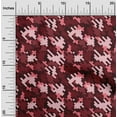 thumbnail image 2 of oneOone Cotton Cambric Maroon Fabric Abstract Quilting Supplies Print Sewing Fabric By The Yard 56 Inch Wide, 2 of 4