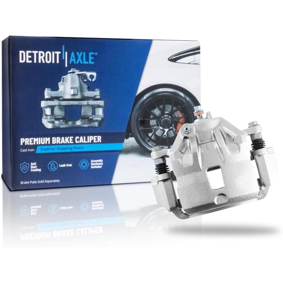 Detroit Axle - Front Left Brake Caliper for 2010 2011 2012 2013 Kia Soul, Driver Side Disc Brake Caliper with Bracket Replacement