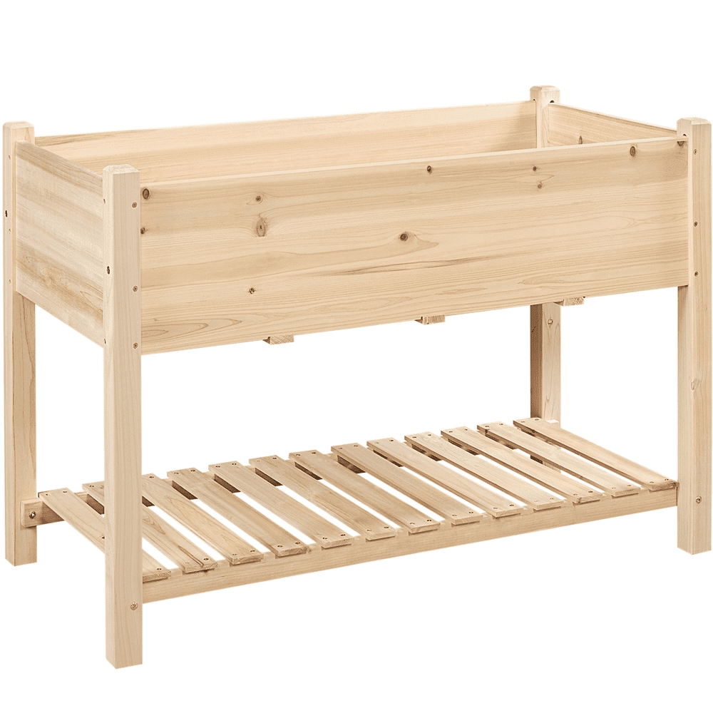 Yaheetech 2 Tiers Raised Garden Bed for Vegetables Flowers Herbs, Wood