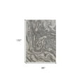 thumbnail image 2 of 8' X 11' Gray Ivory And Silver Abstract Stain Resistant Area Rug, 2 of 4