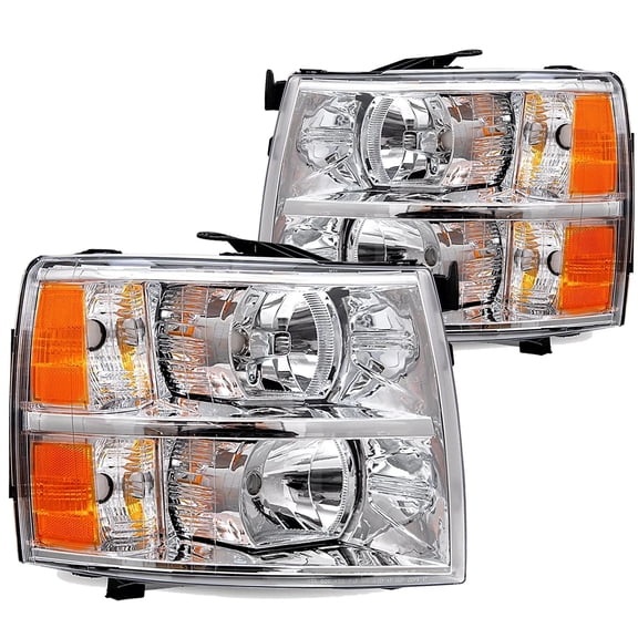 Pair Headlights Headlamps For 2007-2013 Chevrolet Silverado 1500 2500 3500 HD x2