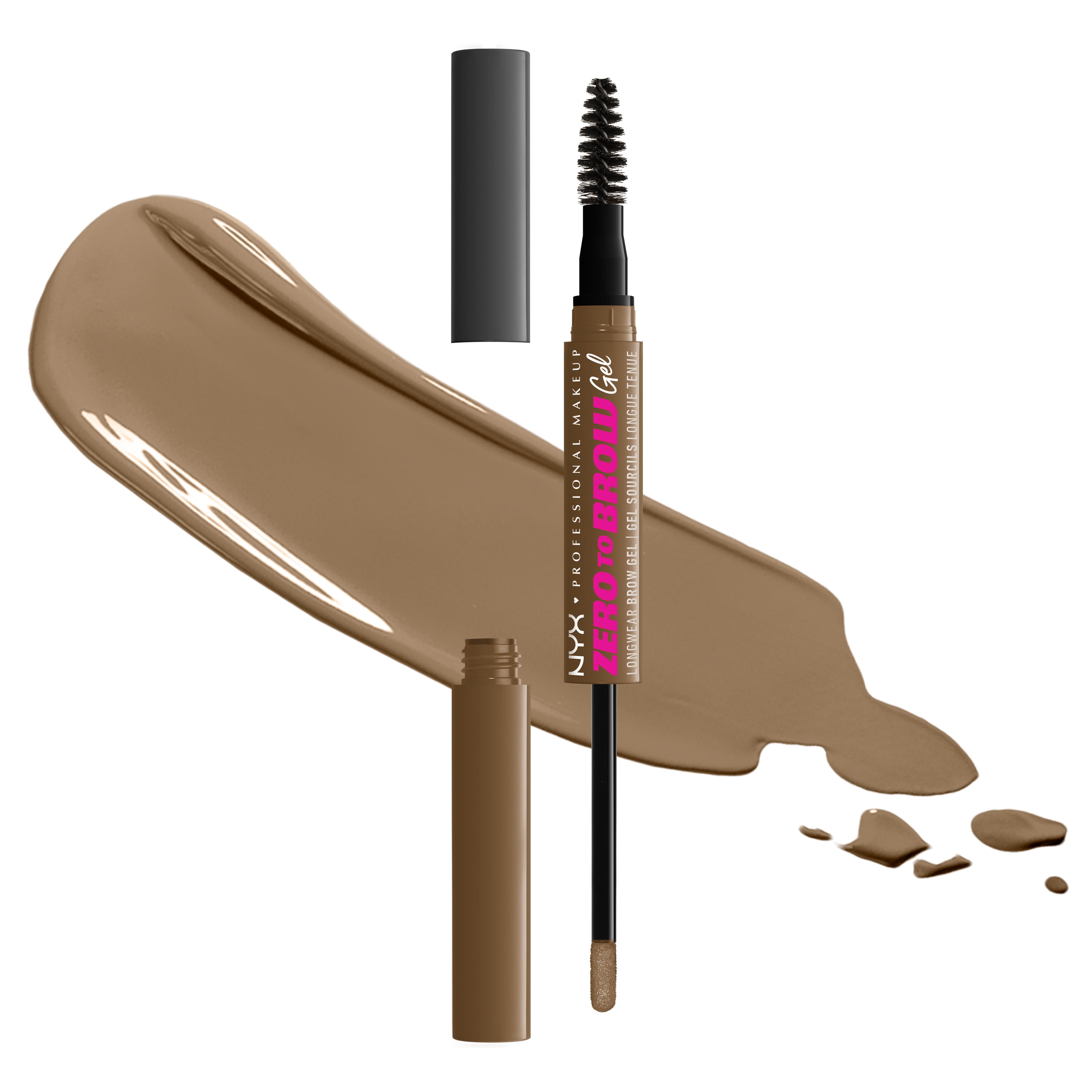 NYX Professional Makeup Zero to Brow Longwear Eyebrow Gel, Ash Blonde, 0.06 fl oz