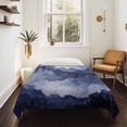 thumbnail image 4 of Navy Blue Ombre Mountain Tapestry for Bedroom Wall Hanging Tapestry, Nature Abstract Art Marble Ceiling Backdrop Tapestries Poster Blanket Wall Decor for Teens Room Living Room Dorm 39" x 59", 4 of 8