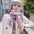 thumbnail image 4 of Bufanda para hombres y mujeres, bufanda de invierno a cuadros, sensación de cachemira, bufanda de invierno, chal suave y cálido a cuadros de tartán, 4 of 5