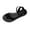 Black, variant on RUIYANQI Women's Toe Loop Ankle Strap Sandals Adjustable Buckle Flat Shoes Casual Summer Beach Footwear Comfortable Outdoor Walking Sandals Trendy Fashion Black Women Sandal