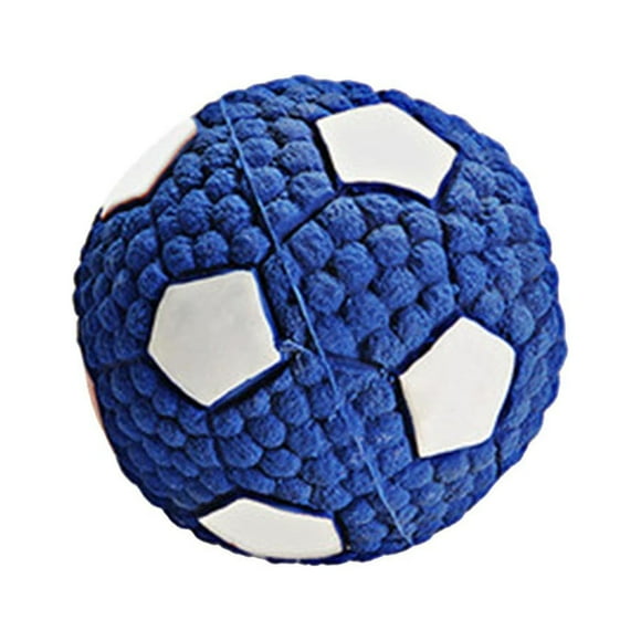 Juguete masticable para mascotas, de algodón elástico y muy resistente, ideal para perros pequeños y medianos. Pelota de rugby con sonido de fútbol. Látex resistente a las mordeduras.