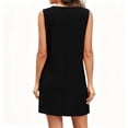 thumbnail image 7 of Bxsruta Women's Sleeveless Twist Knot Tunic Dress - Casual Crew Neck Knit Summer Mini Dress, Pullover Lightweight Soft Breathable Stretchy and Comfortable Fabric for Everyday Wear, 7 of 7