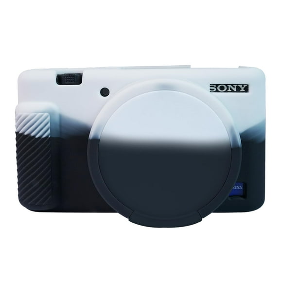 Funda de silicona Easy Hood para cámara Sony ZV-1 en blanco y negro