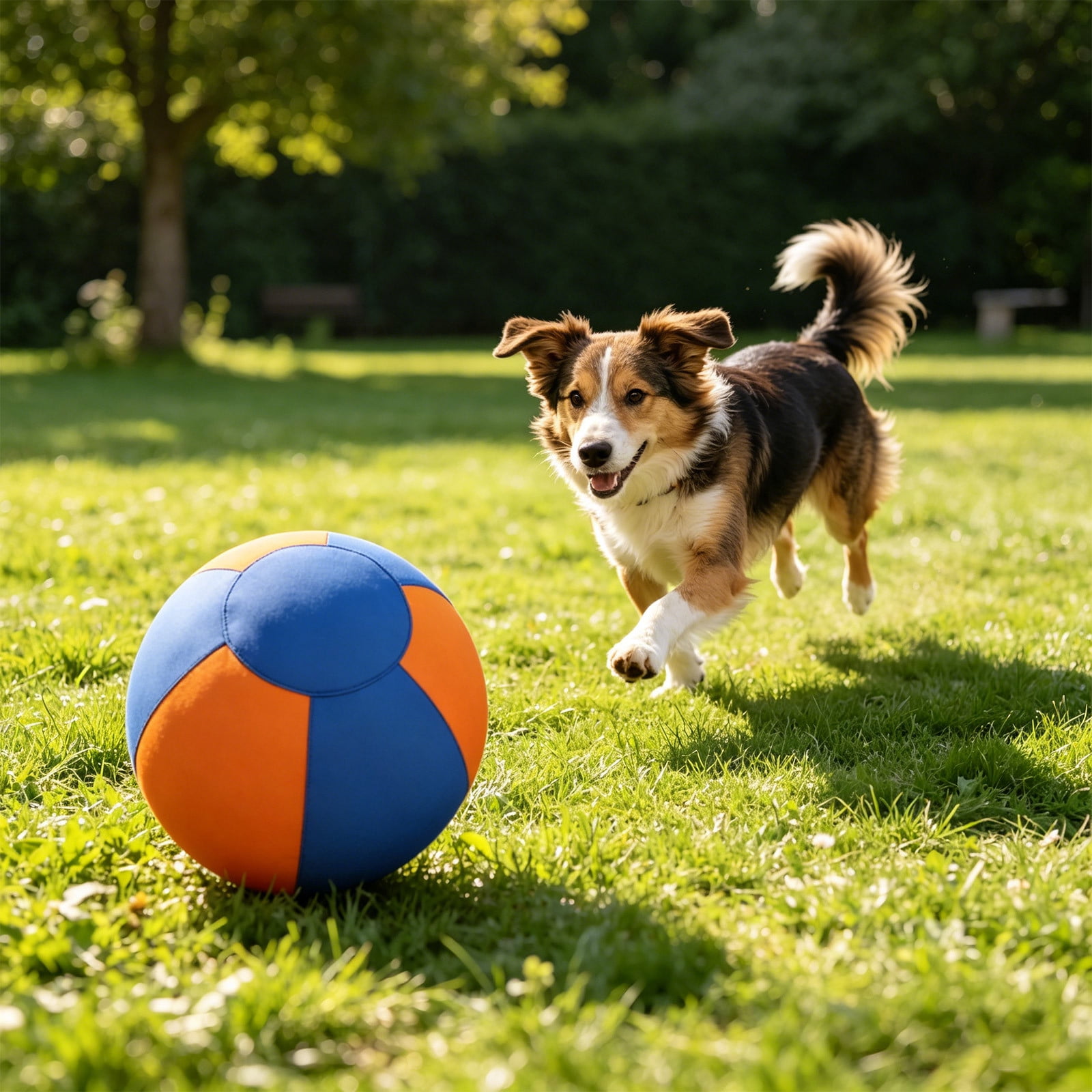Tuvgenk Inflatable Enrichment Ball Dog Interactive Play Toy Durable Amusement Layout Relieve Fidgety Mood for Indoor Daily Activity