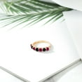 thumbnail image 4 of Gem Stone King 1.39 Ct Round Red Created Ruby Black Onyx 18K Yellow Gold Plated Silver Ring, 4 of 4