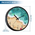 thumbnail image 3 of Voice Activated Clock with Glow Light 12 Inch Large Silent Wall Clock Battery Operated for Home Decor Waves and Seashells, 3 of 8