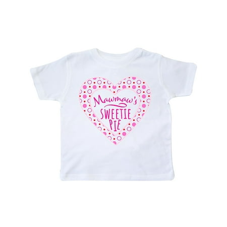 

Inktastic Mawmaw s Sweetie Pie with Pink Hearts Gift Toddler Boy or Toddler Girl T-Shirt
