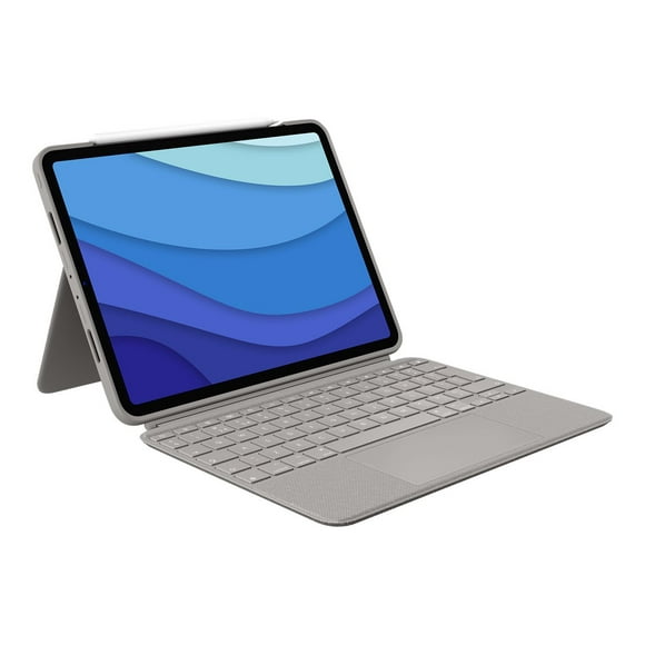 Logitech Combo Touch for iPad Pro 11-inch (1st, 2nd, 3rd and 4th gen) - Keyboard and folio case - with trackpad - backlit - Apple Smart connector - sand - for Apple 11-inch iPad Pro (1st generation, 2nd generation, 3rd generation)