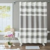 Better Homes & Gardens Waffle Weave Stripe Reversible Shower Curtain, 72x72, Grey