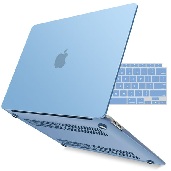 iBenzer Compatible with 2022 2021 2020 MacBook Air 13 inch Case M1 A2337 A2179 A1932, Plastic Hard Shell Case with Keyboard Cover for Mac Air 13 with Touch ID (2018-2022), Airy Blue, W-AT13-ARBL 1
