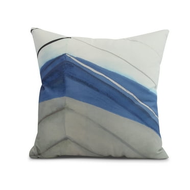 Simply Daisy, 20 x 20 inch, Boat Bow Left, Geometric Print Pillow, Taupe