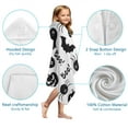 thumbnail image 7 of Halloween Black Ghosts Bats and Pumpkins Hooded Bath Towel，50"x30" for Ages 3 To 12 Kids, Quick Dry Lightweight Soft Microfiber Hood Beach Towel Cover Up for Kids, 7 of 7