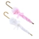 thumbnail image 1 of Paraguas de encaje multicolor con metal para casa de muñecas a escala 1/12 Rosa y blanco, 1 of 9
