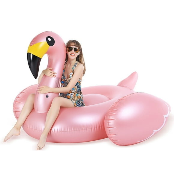 Flotador inflable para piscina Jasonwell Giant con forma de flamenco, 190 x 200 x 135 cm