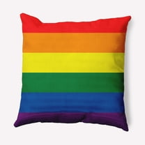 Simply Daisy 20 inch Pride Flag Outdoor Throw Pillow