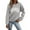 Grey, variant on Gaexia Womens Sweatshirt Hoodie Print O Neck Sweatshirt Casual Round Neck Fit Pullover Tops Long Sleeve Loose Blouse Workout Shirts Comfortable Soft Fabric,Blue,XXL