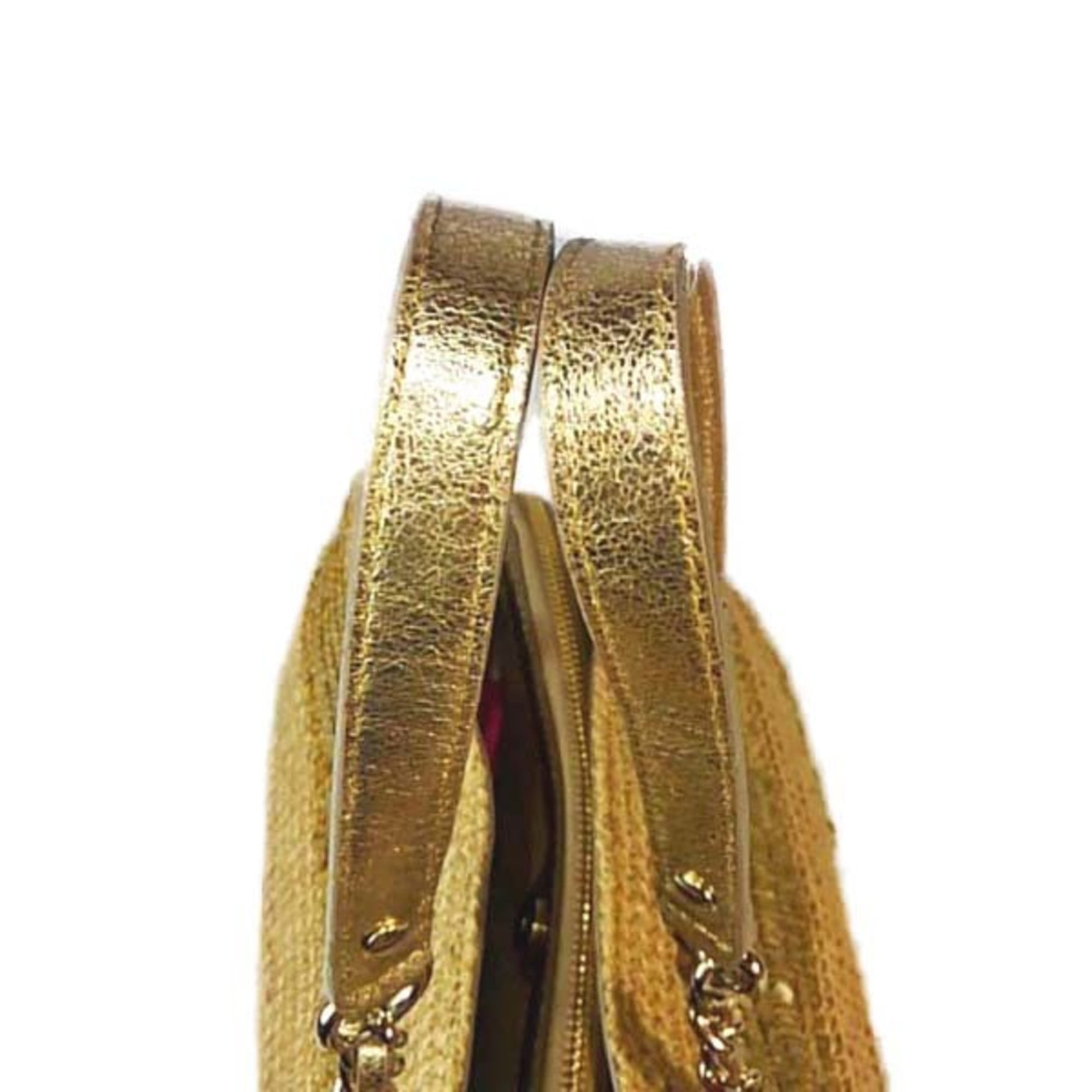 Pre-Owned Kate Spade Shoulder Bag with Sequins and Chain Strap, Gold (Good)
