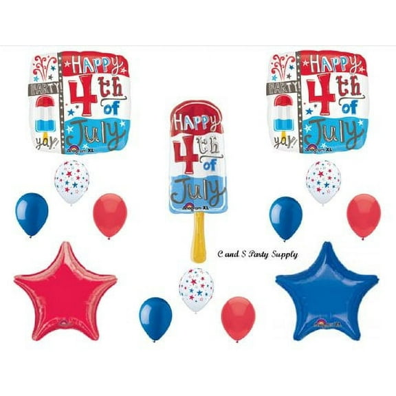 Popsicle 4th Fourth of July PARTY Balloons Decorations Supplies Cookout Patriotic USA