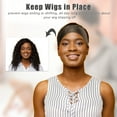 thumbnail image 2 of Unique Bargains 2pcs Fastener Band, Velvet for Securing Wigs,Adjustable, No Slip, Hold Hair Back Deep Coffee Color, 2 of 7