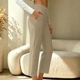 thumbnail image 4 of SwiftWear Golf Pants Women Stretch Cropped Straight Leg Work Trousers with Pockets Casual Outdoor Walking Pants, 4 of 6