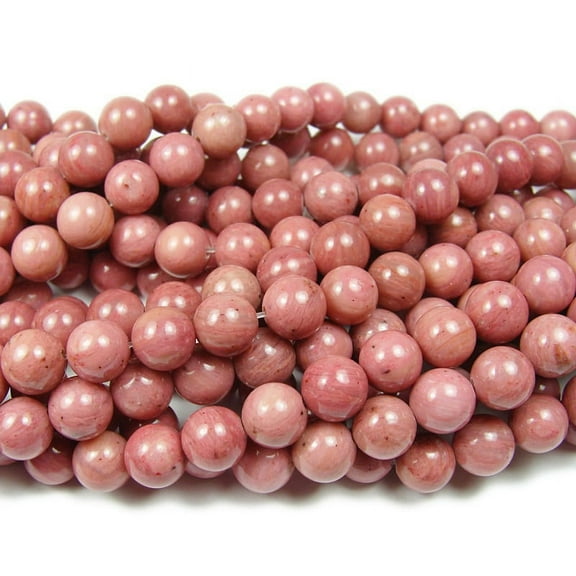 6mm Grade A Rhodonite Smooth Round Beads Genuine Gemstone Natural Jewelry Making