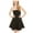 black, variant on Bee Darlin Womens Solid A-line Dress, Black, Juniors, 1/2