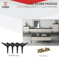 thumbnail image 6 of 5 Inch / 12cm Metal Furniture Legs, Set of 4 TCHOSUZ Heavy Duty Modern Diamond Triangle Table Desk Chair Sofa Legs Couch Feet With Screws For DIY Cabinet Cupboard TV Bench Stand 4 Pieces Black, 6 of 6