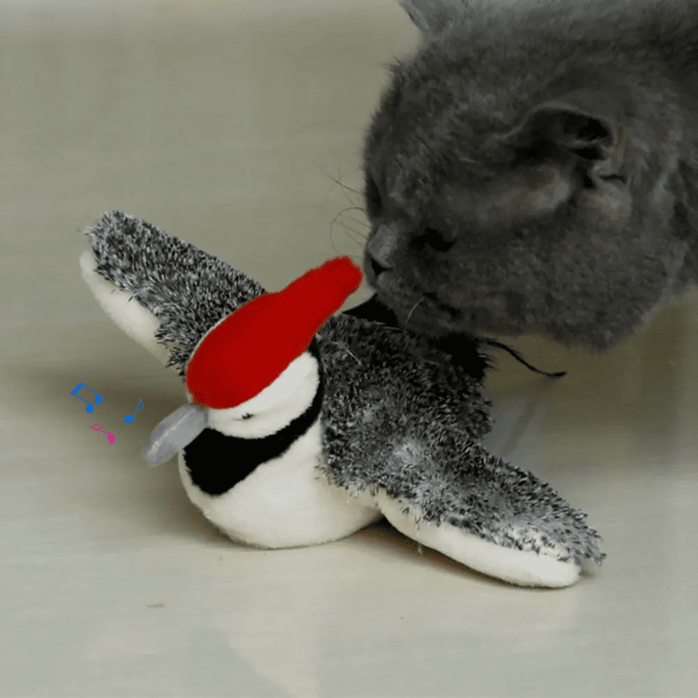 Popular Electric Chattering Bird Cat Toy Small Bird Sound Simulation Toy Cat Play Self-Hi Cat Teaser Play with cat