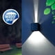 thumbnail image 4 of Aplique de pared LED moderno de 12 W para exteriores, ángulo de haz ajustable a prueba de agua, carcasa de aleación de aluminio (negro, 4000 K), 4 of 5