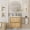 24 inch, variant on LHSHID 16-Inch Floating Bathroom Vanity with Sink,Pre-assembled,Natural Oak Smooth Front,Multi-Layer Solid Wood,Wall-Mounted,White Stone Top