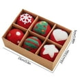 thumbnail image 2 of 6PCS Christmas Tree Balls - Christmas Indoor Decorations for Home, Christmas Decoration Wool Snow Christmas Tree Decoration Christmas Decoration Props, 2 of 5