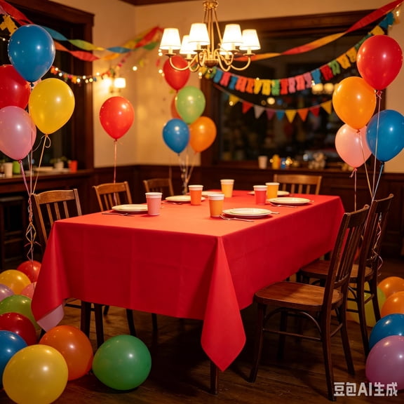 Disposable Square Solid Color Tablecloth, Plastic Party Table Cover for Birthday, Banquet & Events