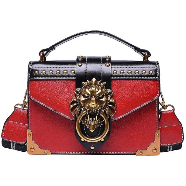 Luxury Women's Handbags Women's Crossbody Bags Metal Lion Head Shoulder Bags Mini Square Crossbody Bags