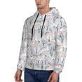 thumbnail image 3 of Sikiie white Moose winter tree Men's Hoodie, Essentials Hoodie, Sweatshirt, Pullover Hooded Sweatshirt for Men-Small, 3 of 7