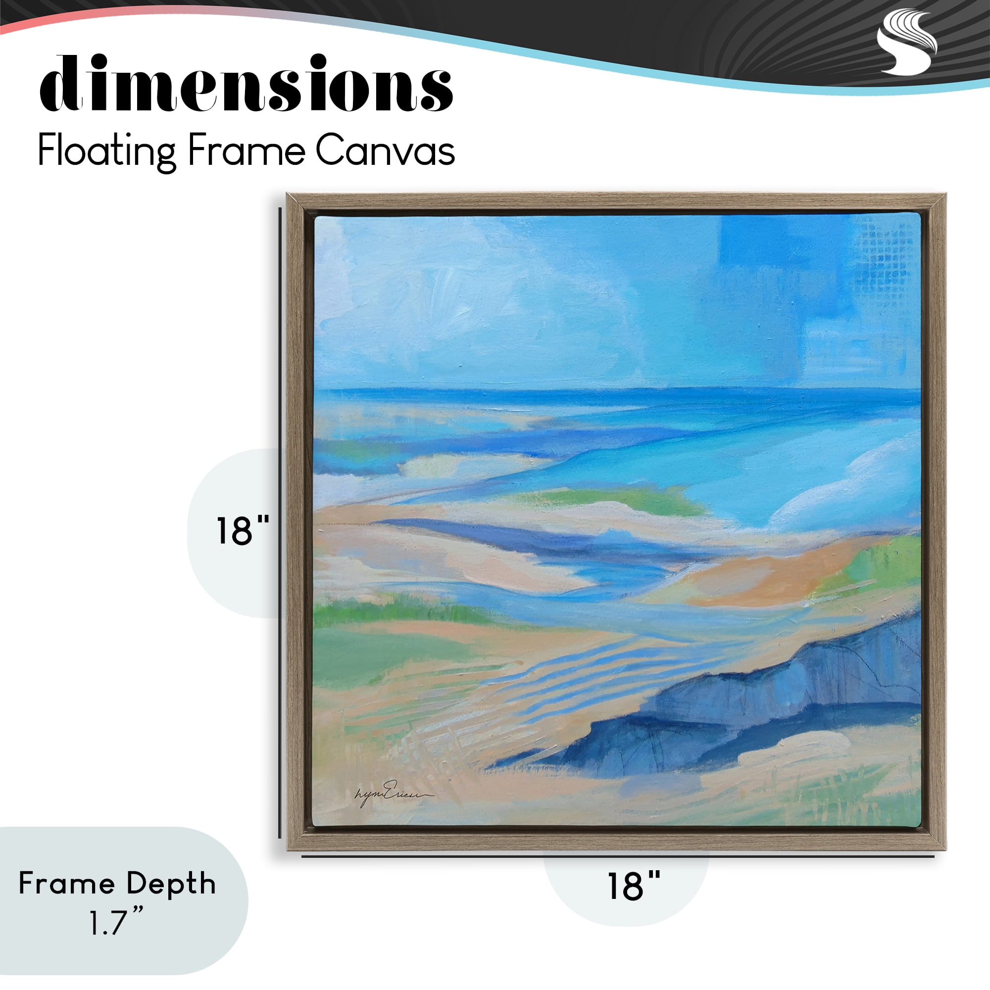 Stupell Industries After The Storm Beachscape Brown Framed Floater Canvas Wall Art, design by Lynn Ericson Fine Art