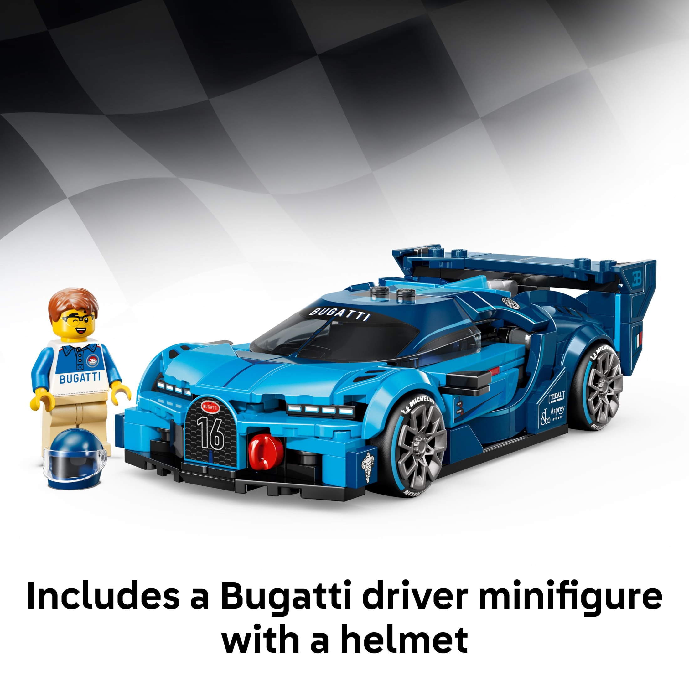 LEGO Speed Champions Bugatti Vision Gran Turismo Auto Deportivo de Juguete de Construcción para Niños y Gamers - Set de Construcción con Minifigura de Piloto Bugatti para Niños y Niñas, Mayores de 9 Años - Idea de Regalo para Cumpleaños - 77253 6