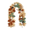 thumbnail image 2 of 5.74 Ft Natural Brown Maple Pinecone Garland, Rustic Artificial Autumn Leaf Vine for Thanksgiving Halloween Fireplace Staircase Home Wall Decor, 2 of 9
