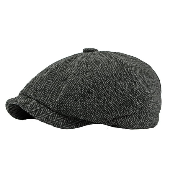 Yuanlong Womens Hats Herringbone Tweed Newsboy Cap Retro Textured Design Fashion Spring Summer Outings Daily Wear Lady Hat
